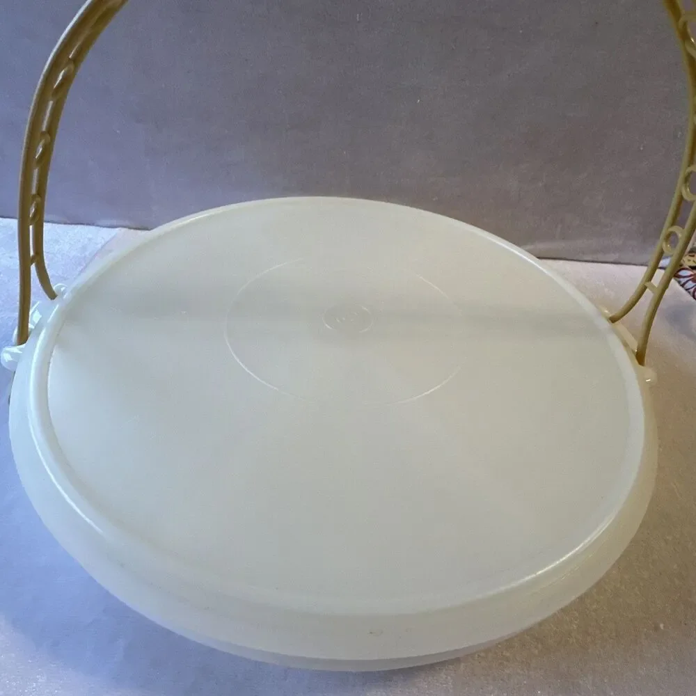 Tupperware 405-2 Vintage Divided Party Tray Relish Veggie Handle Lid 224-9